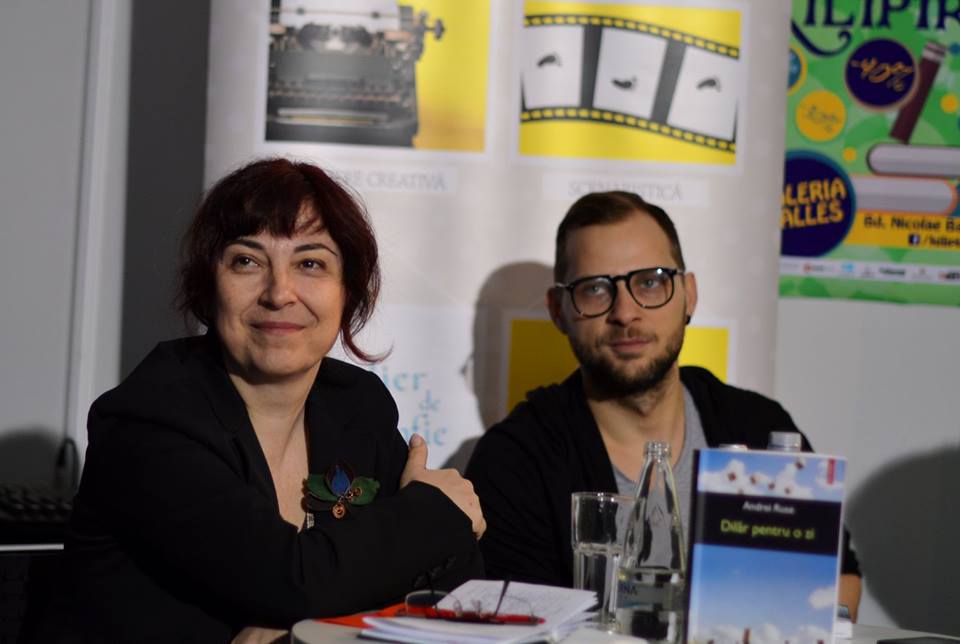 luminita codrescu and andrei stan at pop-up stories club